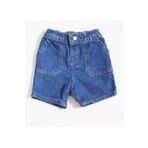 minny max Beli Komple Lastikli Denim Kumaş Mavi Renk Kot Bebek Şort