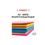 Minopi 1 Paket Renkli Fotokopi Kağıdı Renkli A4 Kağıdı Paketi 100'lü