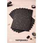 Minopi 10'lu Siyah Renk 50 x 70 cm Eva Simli Yapışkanlı Model Büyük Boy