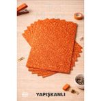 Minopi 10'lu Turuncu Renk 50 x 70 cm Eva Simli Yapışkanlı Model Büyük Boy