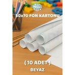 Minopi Beyaz Fon Kartonu 50x70 cm 10'lu Paket Renkli Fon Kartonu
