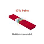 Minopi Bordo Krapon Kağıdı 10'lu Paket Renkli El İşi Kağıdı Okul Anaokulu Süsleme