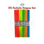 Minopi Fosforlu Krapon Kağıdı 5'Li Paket Karışık Fosfor Paket 50X200 Cm