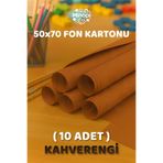 Minopi Kahverengi Fon Kartonu 50x70 cm 10'lu Paket Renkli Fon Kartonu