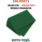 Minopi Koyu Yeşil Renkli Mukavva 36 Adet 35x50 cm Sert Karton Mukavva