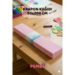 Minopi Pembe Krapon Kağıdı 10'lu Paket Renkli El İşi Kağıdı Okul Anaokulu Süsleme