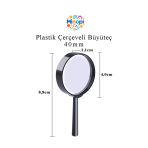 Minopi Plastik Çerçeve Saplı Büyüteç Mercek Deney Malzemesi - 40 Mm
