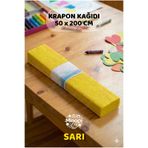 Minopi Sarı Krapon Kağıdı 10'lu Paket Renkli El İşi Kağıdı Okul Anaokulu Süsleme