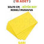 Minopi Sarı Renkli Mukavva 18 Adet 50x70 cm Sert Karton Mukavva
