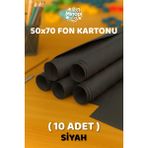 Minopi Siyah Fon Kartonu 50x70 cm 10'lu Paket Renkli Fon Kartonu 10 Adet