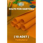 Minopi Turuncu Fon Kartonu 50x70 cm 10'lu Paket Renkli Fon Kartonu