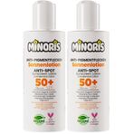 Minoris Leke Karşıtı Güneş Kremi Losyonu SPF 50+, Organik, Doğal & Mineral İçerikli, Hassas Ciltler İçin, Hipoalerjenik, Vegan, Suya Dayanıklı, Geniş Spektrumlu, Makyaj Bazı Olarak Uygun, (2 paketi)