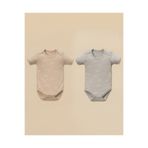 Minory Baby - 2'li Kısa Kol Bebek Body Seti | Kaplumbağa Motifli