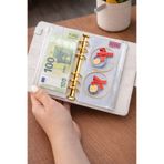 mint design Birikim Ajandası - Bütçe Planlayıcı Cüzdan - Beyaz - Altın Mekanizmalı