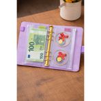 mint design Birikim Ajandası - Bütçe Planlayıcı Cüzdan - Lila - Altın Mekanizmalı