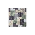 Mint Patchwork Desen Twill İpek Eşarp