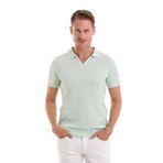 Mint Regular Fit Desenli Pamuklu Polo Yaka Casual Tişört