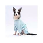 Mint Renkli Kadife Orta-Büyük Irk Köpek Tulumu, 5Xl