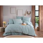 Mint Renkli Natural Çizgili Çift Kişilik Nevresim Takımı - Mint Yeşili - 200 x 220 cm