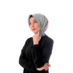 Mint Süsen Desen Twill İpek Eşarp