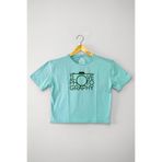 Mint Yeşil Renk Crop T-shirt I Love Photography Fotoğrafçı Baskılı Kadın Tişört Baby Tee Mint
