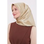 Mint Yeşili Benekli Twill İpek Eşarp