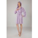 Mint Yeşili Dantelli Bambo Cotton Bayan Bornozu