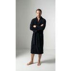 Minteks Shadowed 100%PAMUK Şalyaka Unisex Bornoz - Siyah - M - L