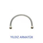 Mintev Paslanmaz Çelik Örgülü Hortum,Klozet,Taharet Musluğu Fleksi Bağlantı Hortumu Flex 3/8-3/8 70 Cm