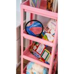 Minty Life 4 Katlı Oyuncak Dolabı, Oyuncak Organizeri, Sepetli Oyuncak Dolabı (PEMBE)