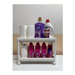 Minty Life Tekerlekli Vesken 2 Katlı Lavabo Altı Mutfak Banyo Düzenleyici Raf Ünitesi (beyaz)