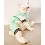 Minty Palm Kalın Penye Kedi Tulum Pijama