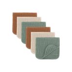 Minuche 6'lı Müslin Bebek Ağız Mendili 25X50 cm - 4 Katlı Ultra Yumuşak%100 Pamuk Müslin Bez