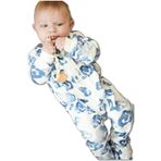 Minuche Bebek Uyku Tulumu ve Oyun Pijaması%100 Pamuk - Tek Parça Önden Fermuarlı Tulum Pijama (Bulut, 0-3 Ay)