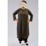Minusa Design Mevsimlik Giy Çık Kap - Ecrin Kumaş Şık Giy Çık Kap Ferace - Haki - 2