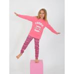 Miny Kids Minykids Yılbaşı Desen Pembe Kız Çocuk Pijama Takım - Renkli - 4 - 5 Yaş