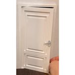 Minyatür Açılır Kapı, Beyaz, 1:12 Ölçek, 2 Panelli Tasarım, Metal Kol Detaylı, Diorama ve Maket için