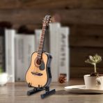 Minyatür Ahşap Gitar Modeli 10cm Dekoratif Süsleme Ve Saklama Kutusu Ev Dekor Ofis Ekran (10 cm)