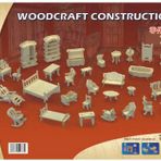Minyatür Boyanabilir Ev Eşyaları Maketi 3D WoodCraft 184 Parça Ahşap Oyuncak Mobilya Seti