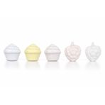 Minyatür Cupcake Dekoratif Taş Set, 5'li, Hobi ve Sanat için Tamamlayıcı Ev Dekor Objesi, Koku Eklenebilir