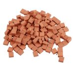 Minyatür kırmızı tuğla 100 adet 1:16 minyatür simülasyon tuğla DIY peri bahçe Dollhouse dekor Mini kırmızı duvar tuğla taş