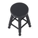 Minyatür Sandalye, 1:12 Ölçekli Dollhouse Sandalye Masa Dekoru İçin El Yapımı (BLACK)
