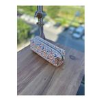 minyaturhayalim Vintage etnik desenli gold fermuarlı kalemlik boy makyaj çantası ölçüleri 21-7-6cm