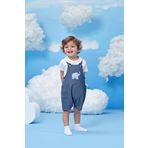 Minycenter Fil Nakış Detaylı Erkek Bebek Salopet Set