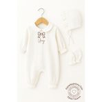 Minytrendy Kız Bebek isim Baskılı Yenidoğan Tulum Müslin Hastane Çıkış Takımı Bebek Hediyelik Mevlüt Kıyafeti