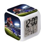 MINZEN LED çalar saat Rugby futbolcu masası masası parlayan elektronik renkli dijital saat kız erkek çocuk çocuk yatak odası oyuncak doğum günü hediyesi hediye