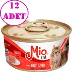 Mio Dana ve Ciğerli 12x85 gr Yetişkin Kedi Konservesi