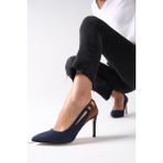 Mio Gusto Lacivert Süet Stiletto 42