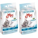 Mio Kedi Kumu, 10 lt. Marsilya Sabun Kokulu Bentonit, İnce (2 paketi)