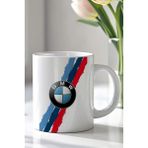 Mio Life Bmw Tasarımlı 330ML Baskılı Beyaz Seramik Kupa Bardak - 100 Adet